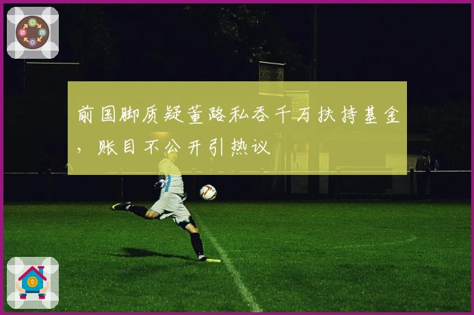 前国脚质疑董路私吞千万扶持基金，账目不公开引热议